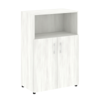 Шкаф средний широкий (2 низких фасада ЛДСП) Yalta LT.ST-2.1 снежная патина